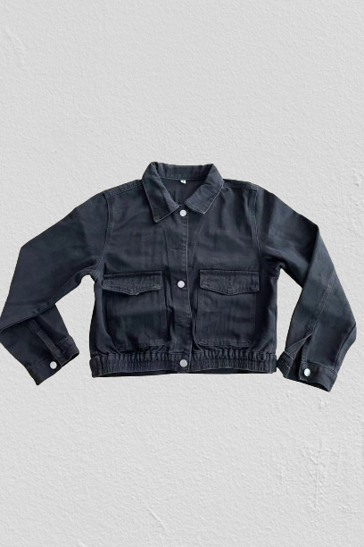 Denim Cropped Jacket Lavish Daily