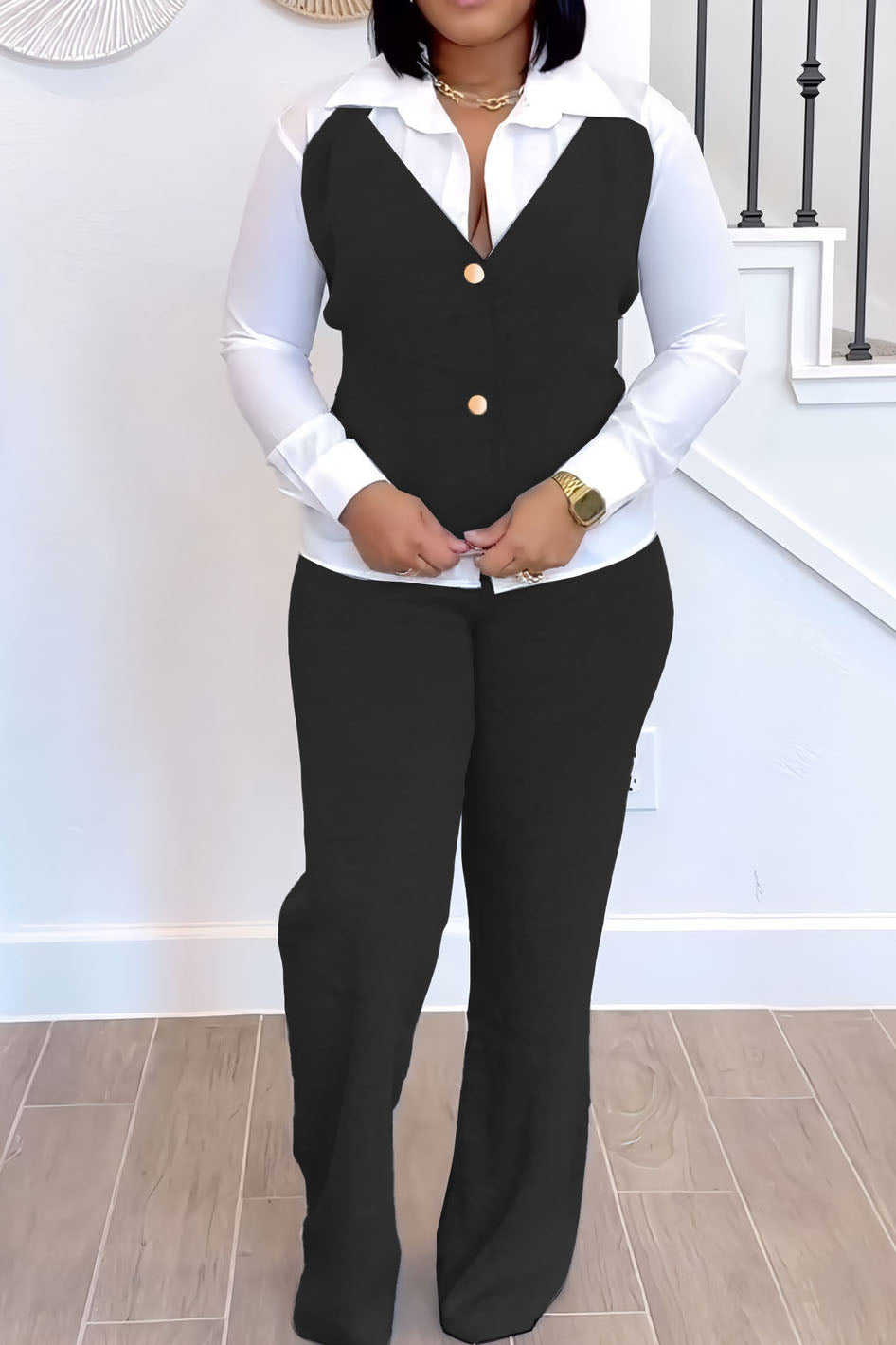 Vest Combo Shirt & Pants Set Lavish Daily