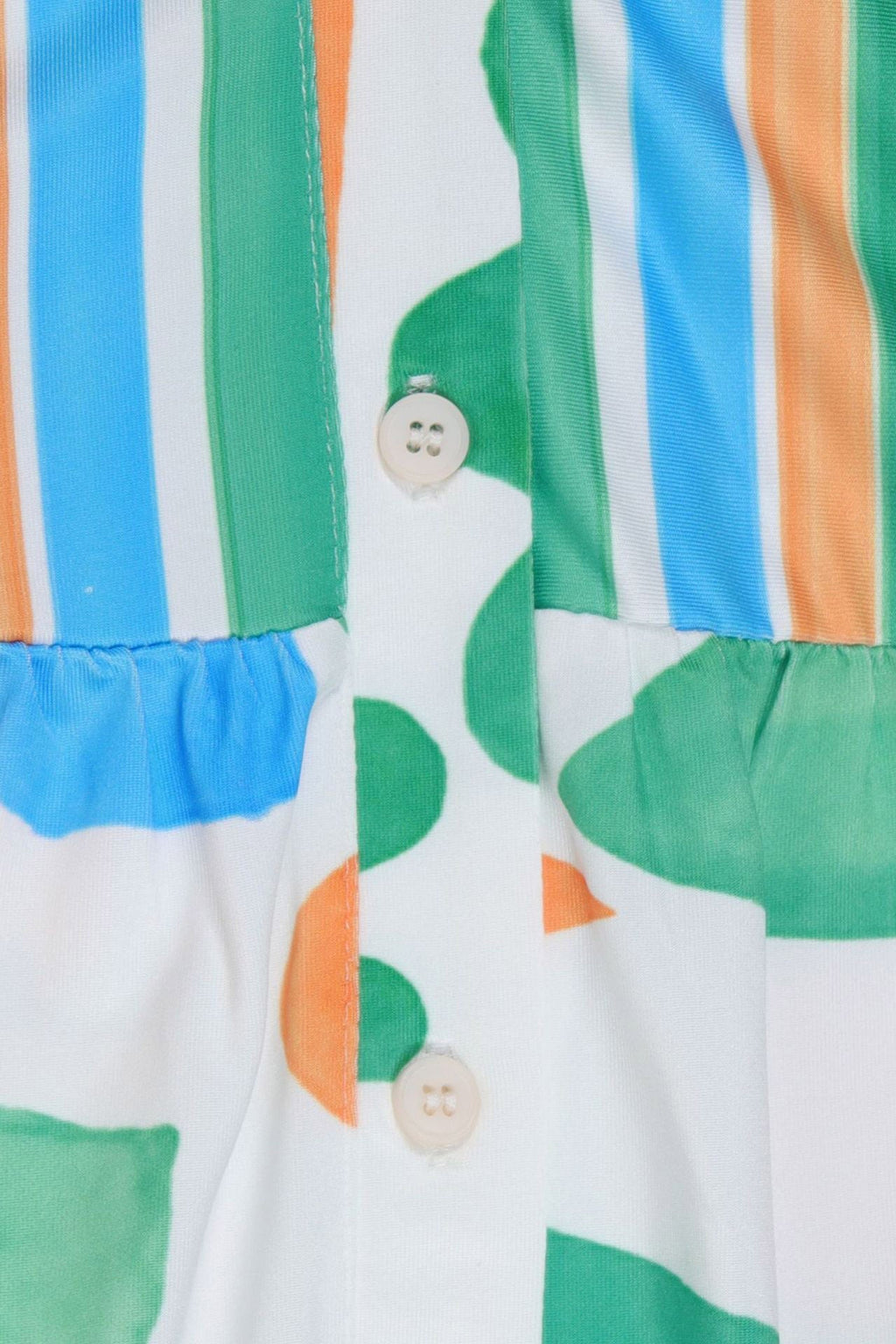 Floral Print V-Neck Colorblock Midi Dress Lavish Daily