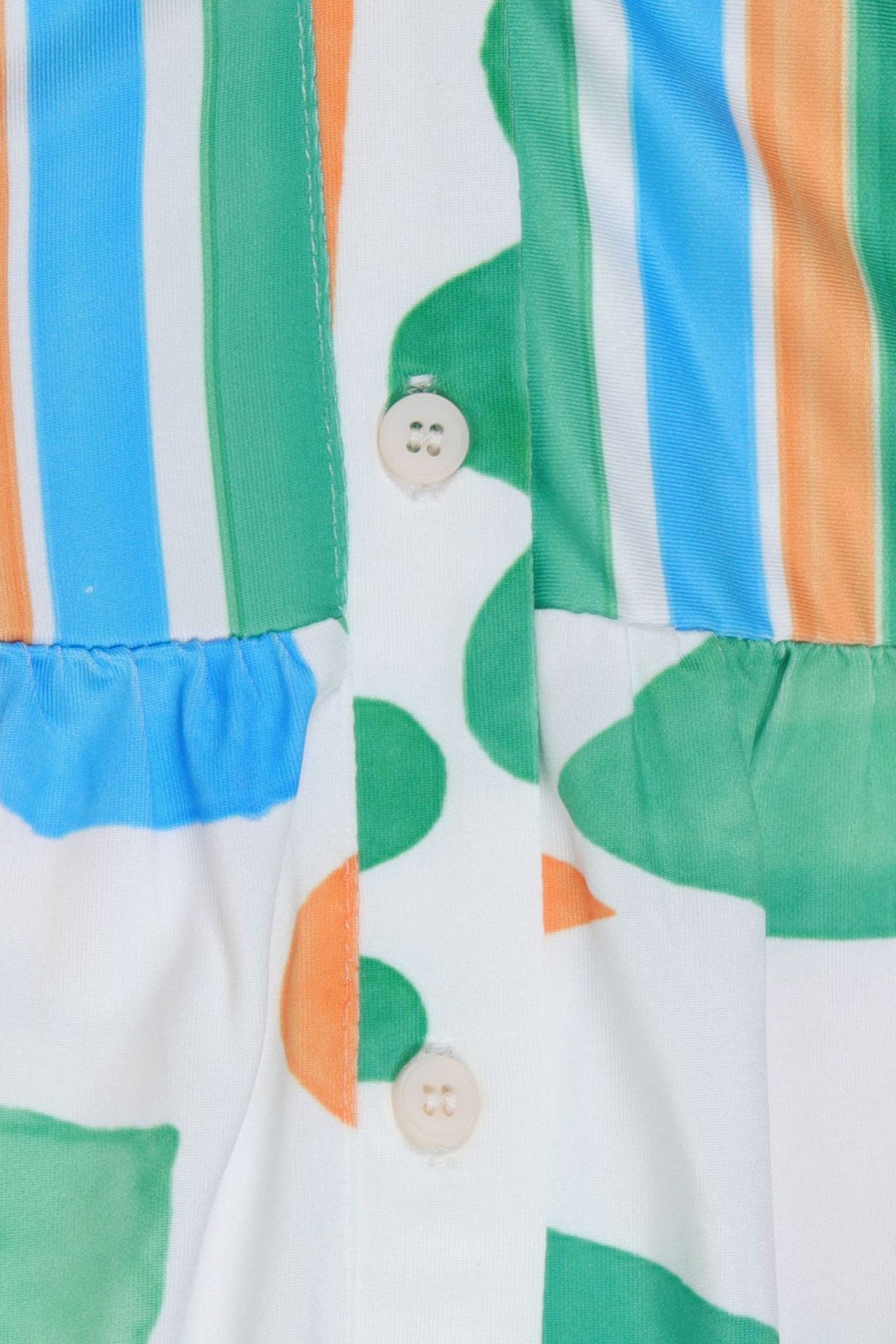 Floral Print V-Neck Colorblock Midi Dress Lavish Daily