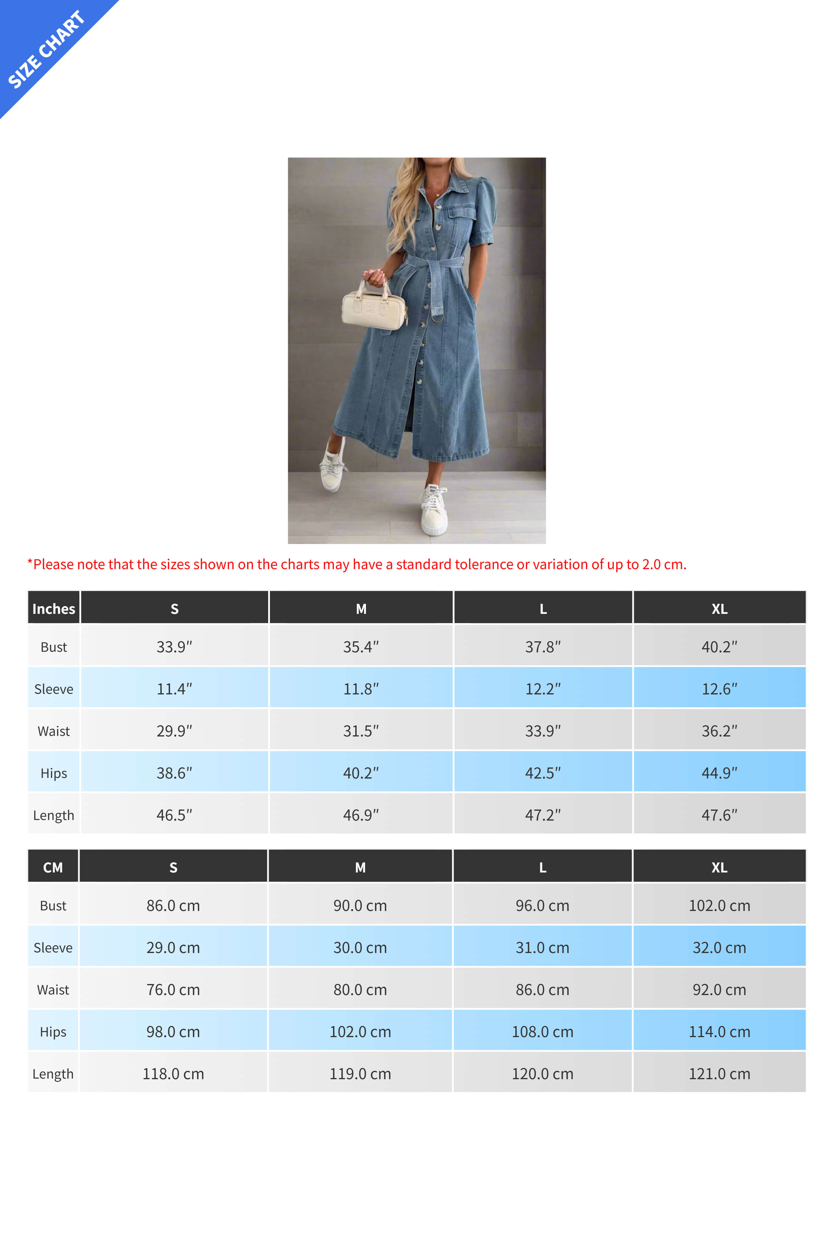 Button Front Belted Denim Midi Dress Lavish Daily