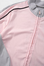 Zip-up Long Sleeve Drawstring Low Rise Pant set Lavish Daily