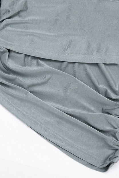Asymmetric Ruched Top & Leggings Set Lavish Daily