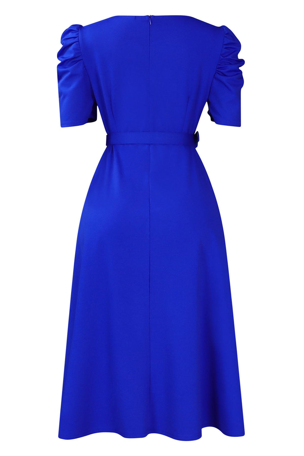 Solid Ruched Midi Dress Lavish Daily