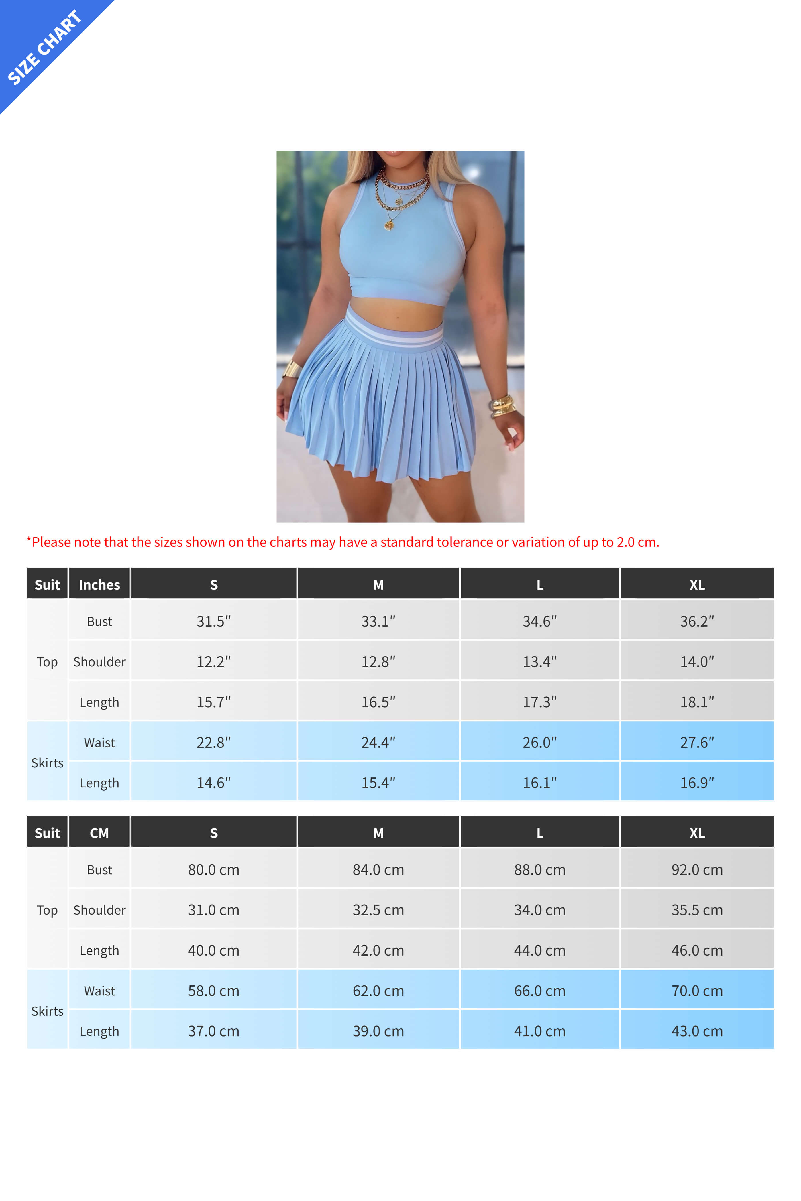 Sleeveless Crop Top and Pleated Skirt Set Lavish Daily