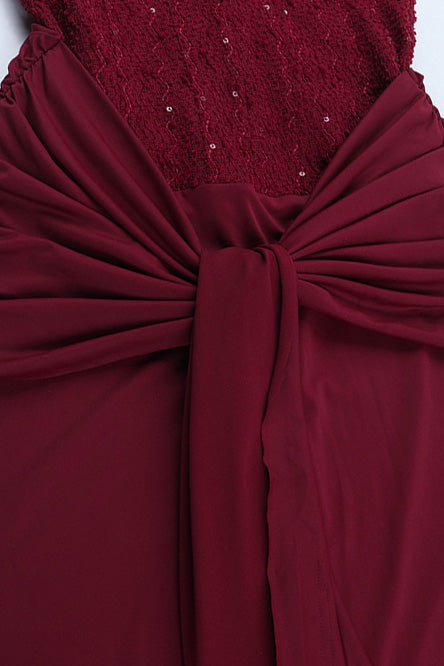 Off Shoulder Lace Up Pleated Maxi Dress Lavish Daily