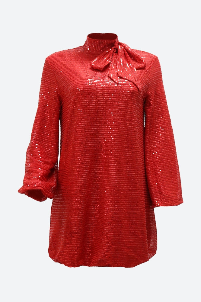 Plus Size Sequin Bubble Dress Lavish Daily