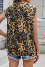 Vintage Distressed Denim Vest Jacket Lavish Daily