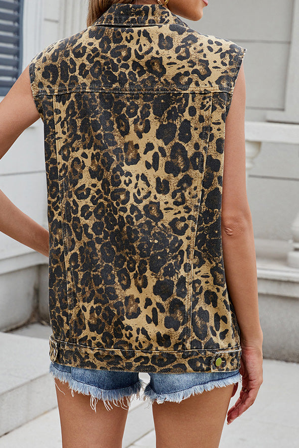 Vintage Distressed Denim Vest Jacket Lavish Daily