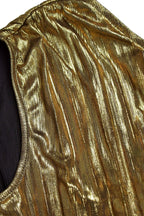 Metallic One-Shoulder Maxi Dress Lavish Daily