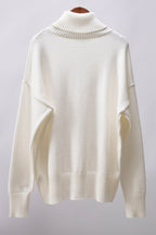 Turtleneck Long Sleeve Sweater Lavish Daily