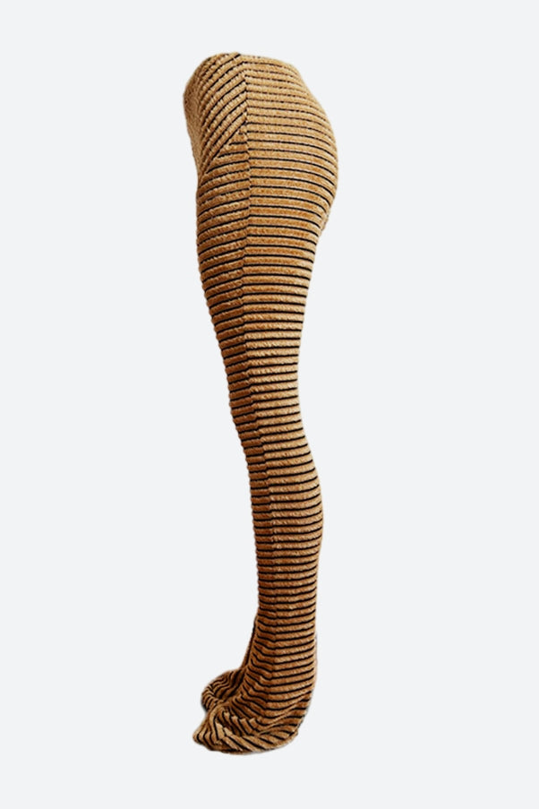 Striped Fuzzy Leggings Lavish Daily