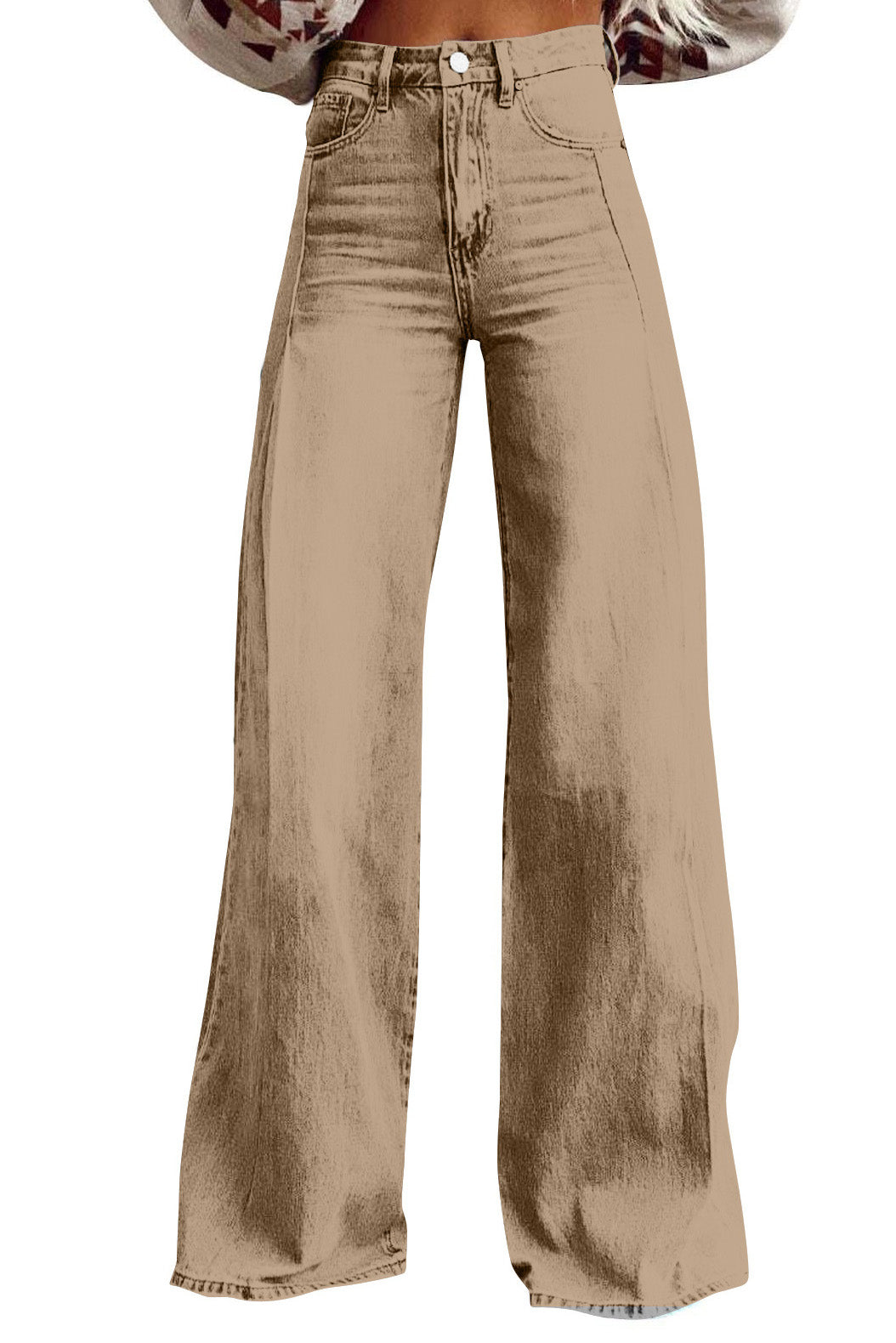 Vintage High Waist Wide Leg Floor Length Jeans Lavish Daily