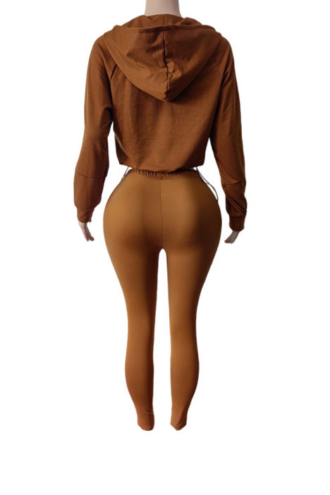 Zip Hoodie High Waist Leggings Set Lavish Daily