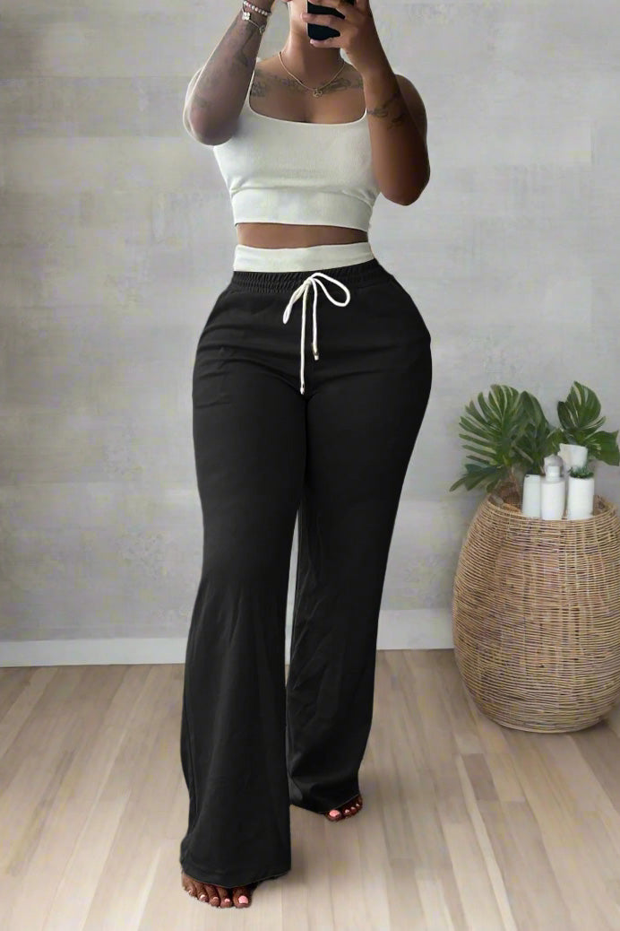 Solid Drawstring Square Neck Sleeveless Set Lavish Daily