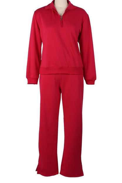Fleece Lined Loose Fit Two-Piece Tracksuit Lavish Daily
