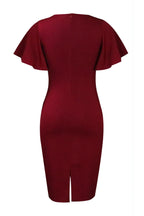 Midi Bodycon Ruffle Sleeve Dress Lavish Daily