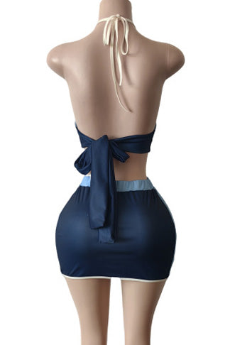 Halter Neck Tie-Back Beach Set Lavish Daily