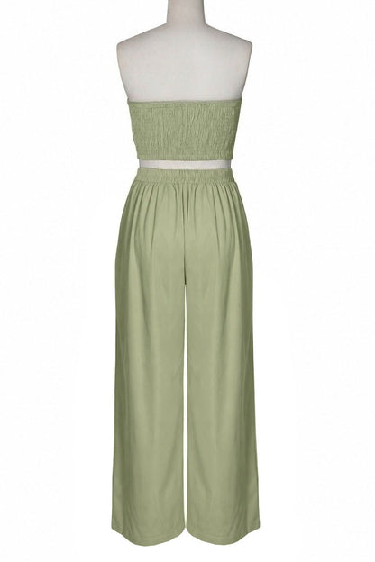 Asymmetrical Bandeau Pant Set Lavish Daily