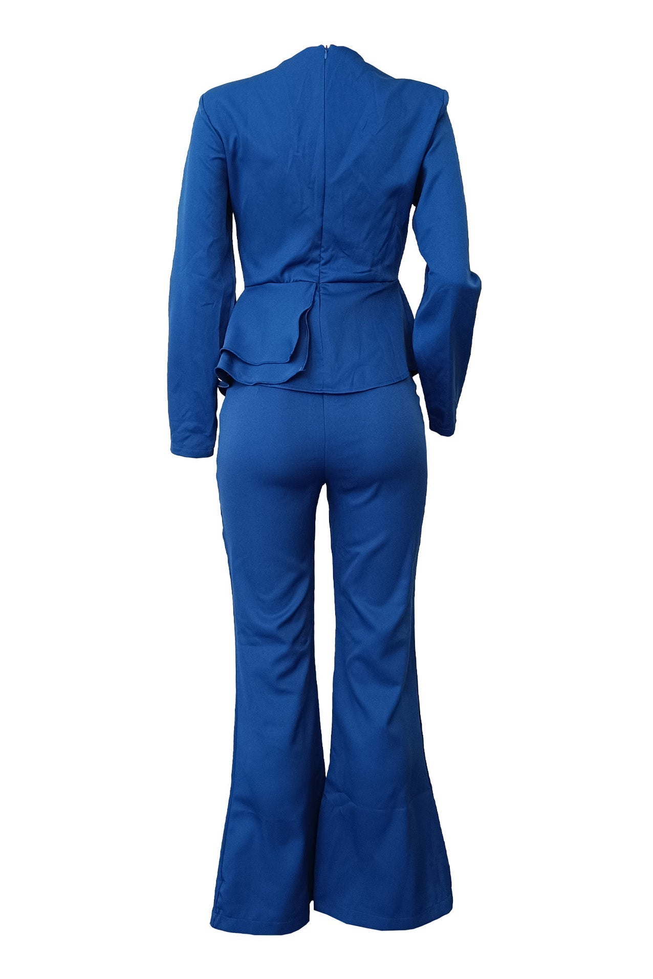 Ruffle Hem Blouse & Pants Set Lavish Daily