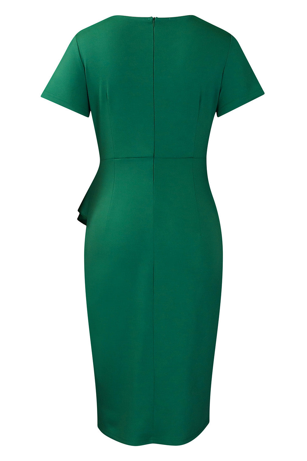 Solid Color Hip Ruffled High-Waisted Dress Lavish Daily