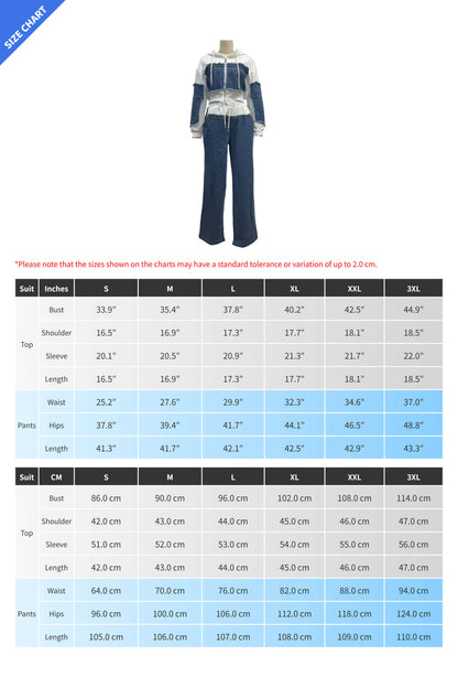 Studded Denim Patchwork Two Piece Set Lavish Daily