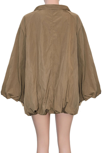 Oversized Zip-Up Bubble Jacket Lavish Daily