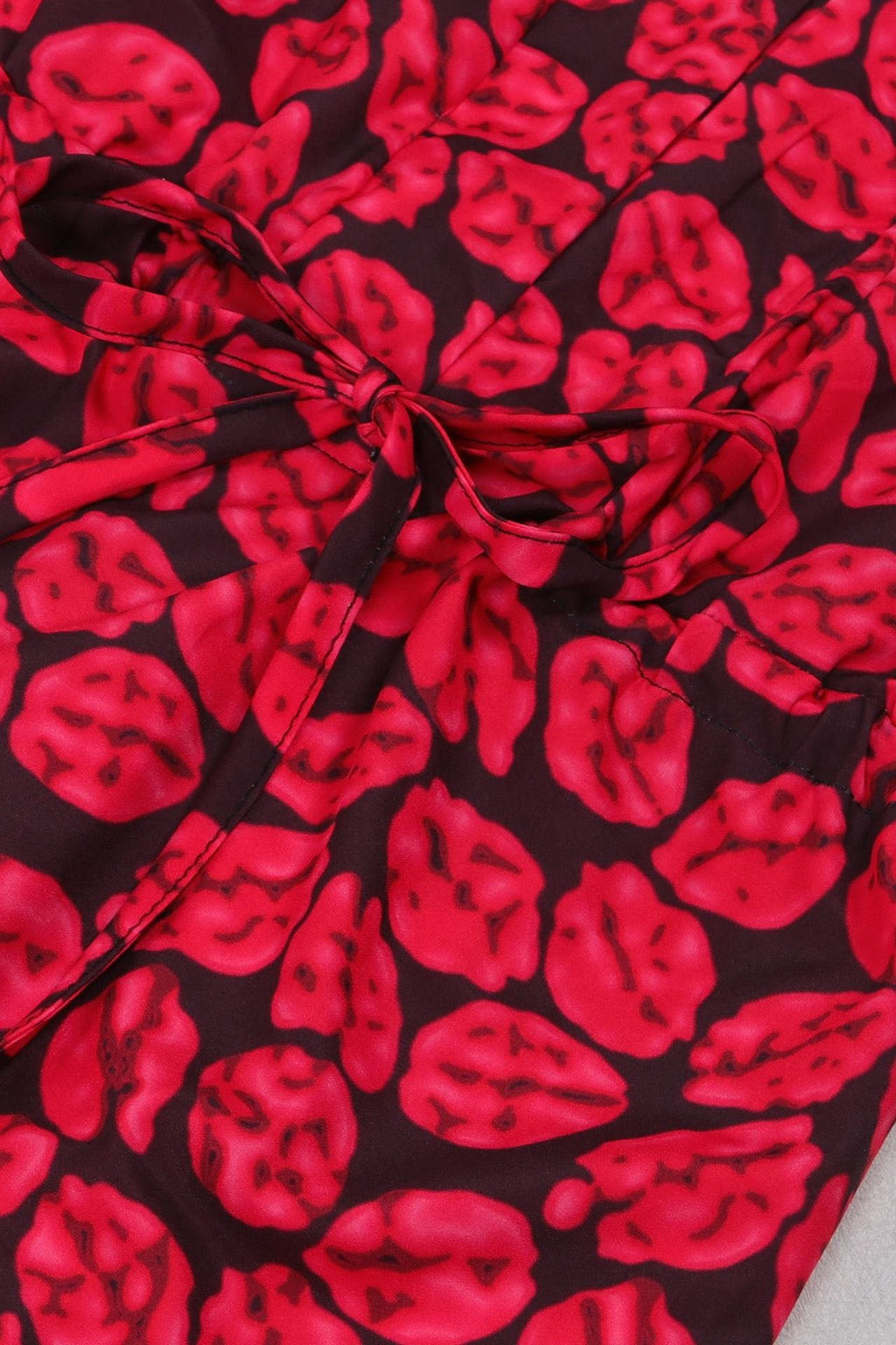 Print Slit V Neck Long Dresses Lavish Daily