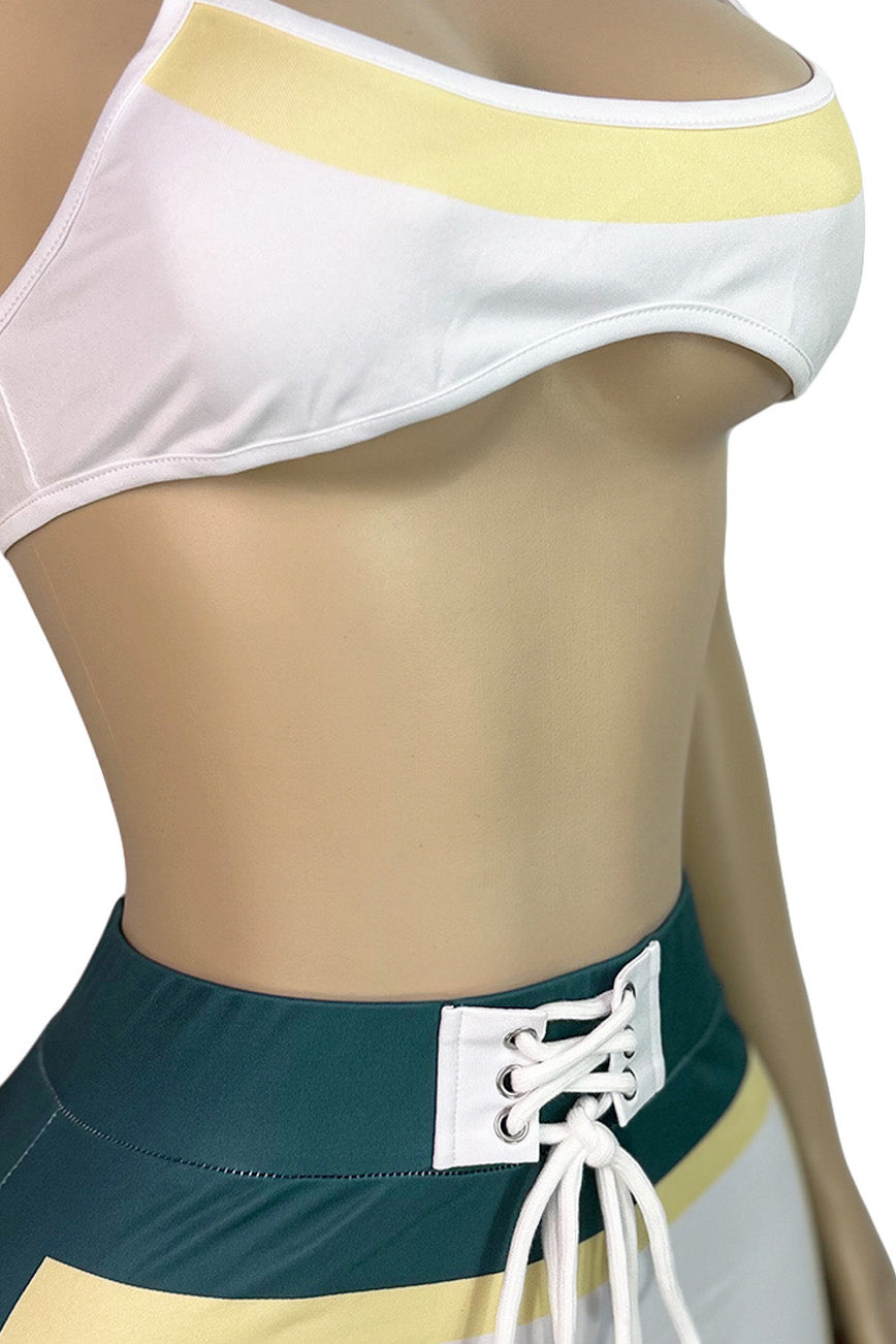 Printed Front-Tie Top and Long Pants Set Lavish Daily