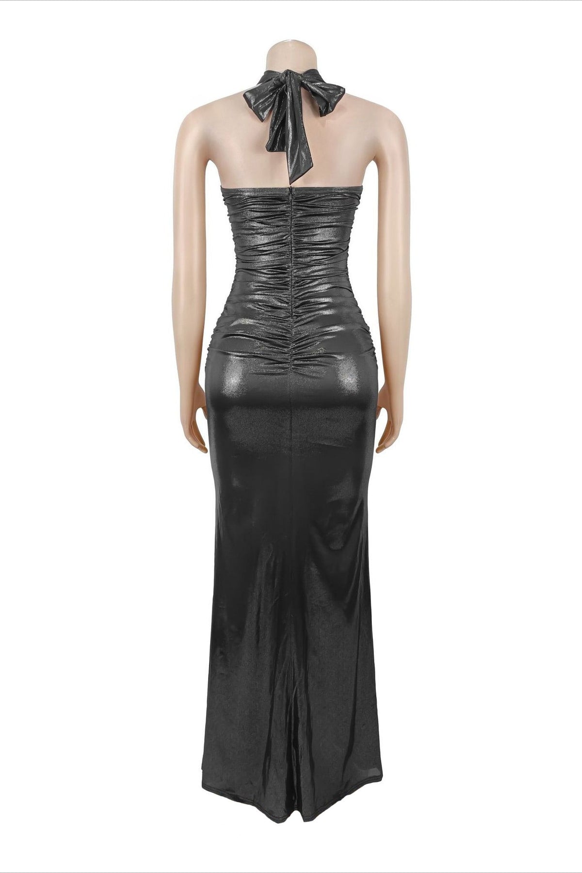 Metallic Hardware Cutout Maxi Dress Lavish Daily