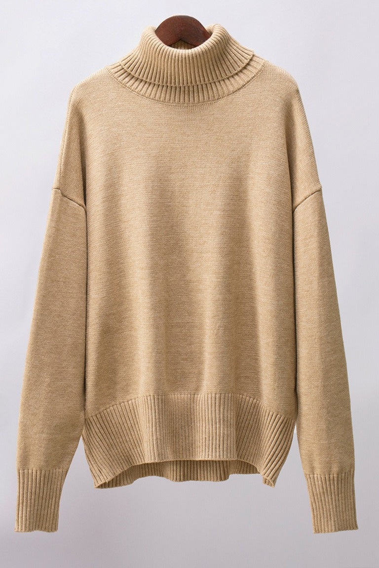 Turtleneck Long Sleeve Sweater Lavish Daily