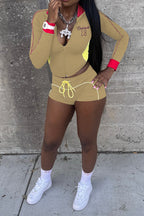 Embroidered Colorblock Stretch Sports Set Lavish Daily