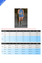 Halter Neck Denim Shorts Set Lavish Daily