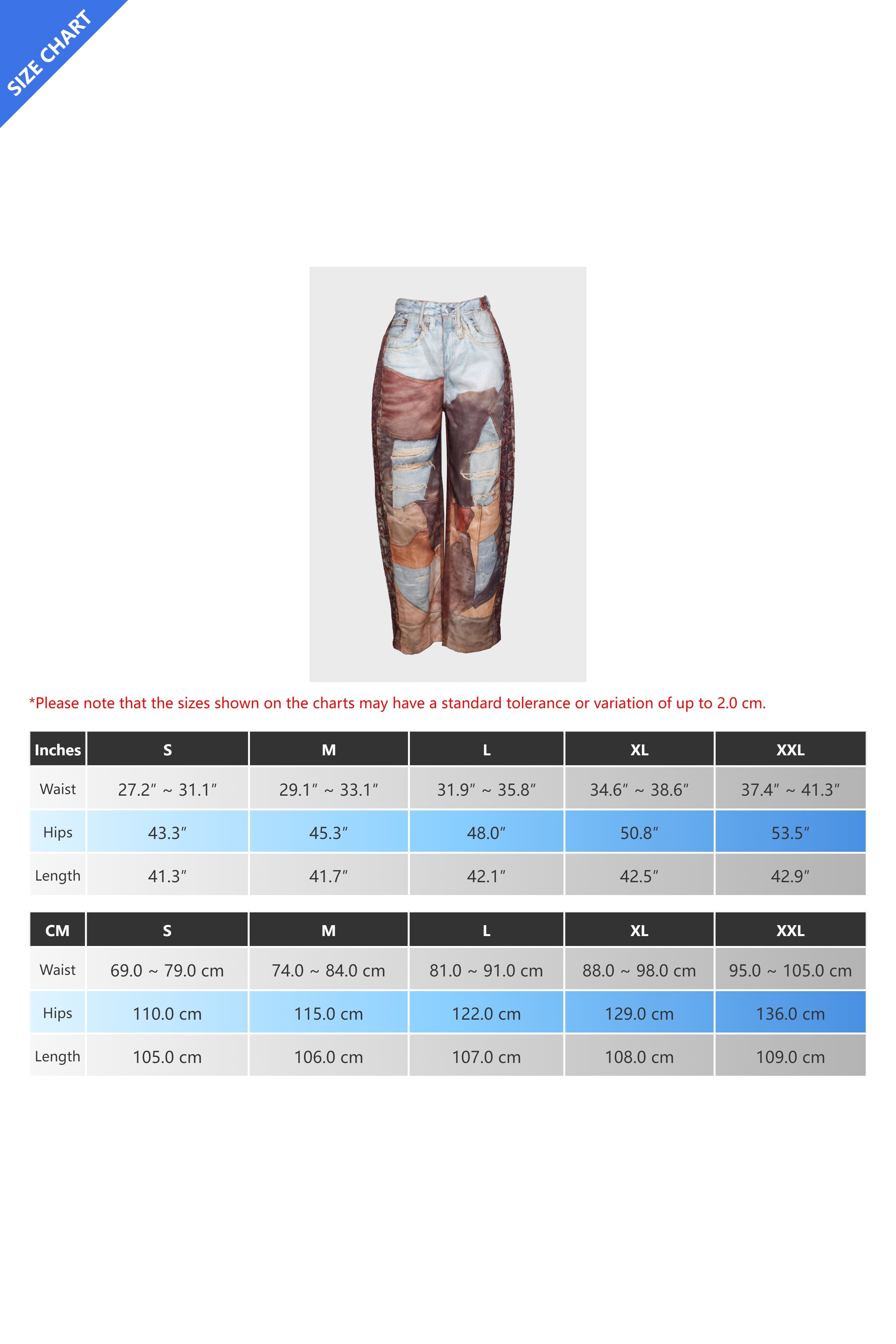 Printed Wide-Leg Casual Trousers Lavish Daily
