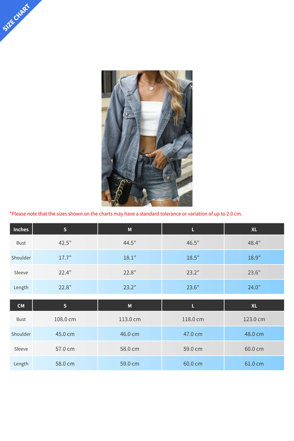 Hooded Button Down Denim Jacket Lavish Daily