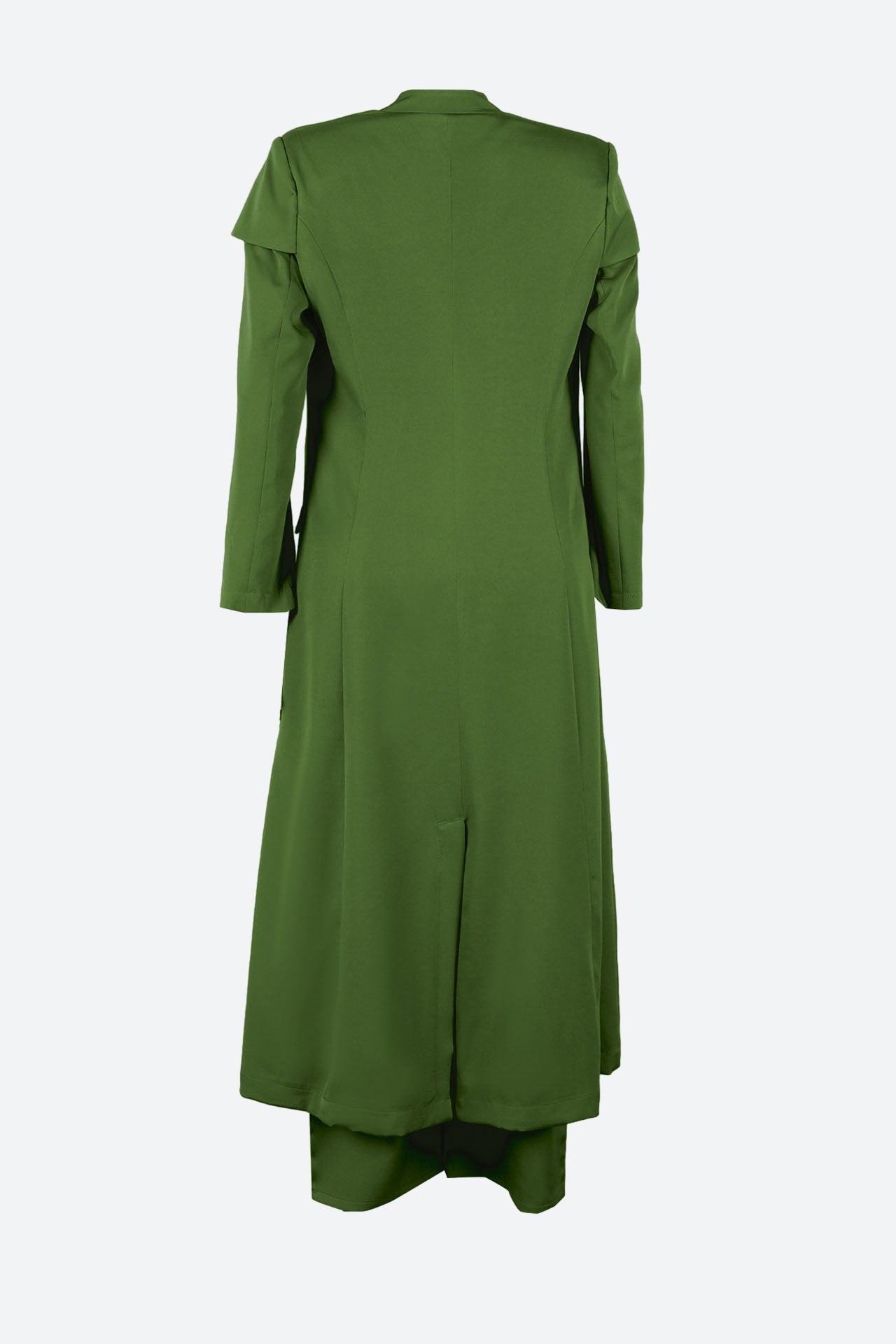 Solid Color Notch Lapel Long Suit Two-Piece Set Lavish Daily