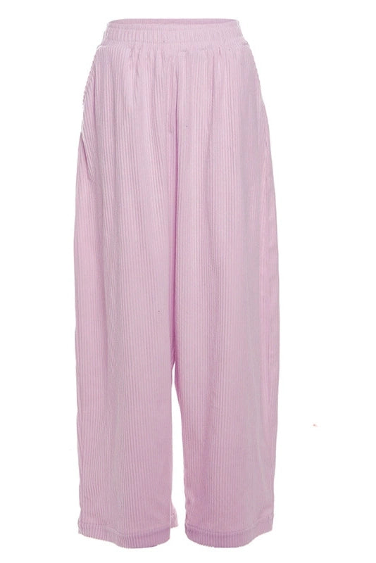 Relaxed Waist Straight Leg Casual Pants Lavish Daily