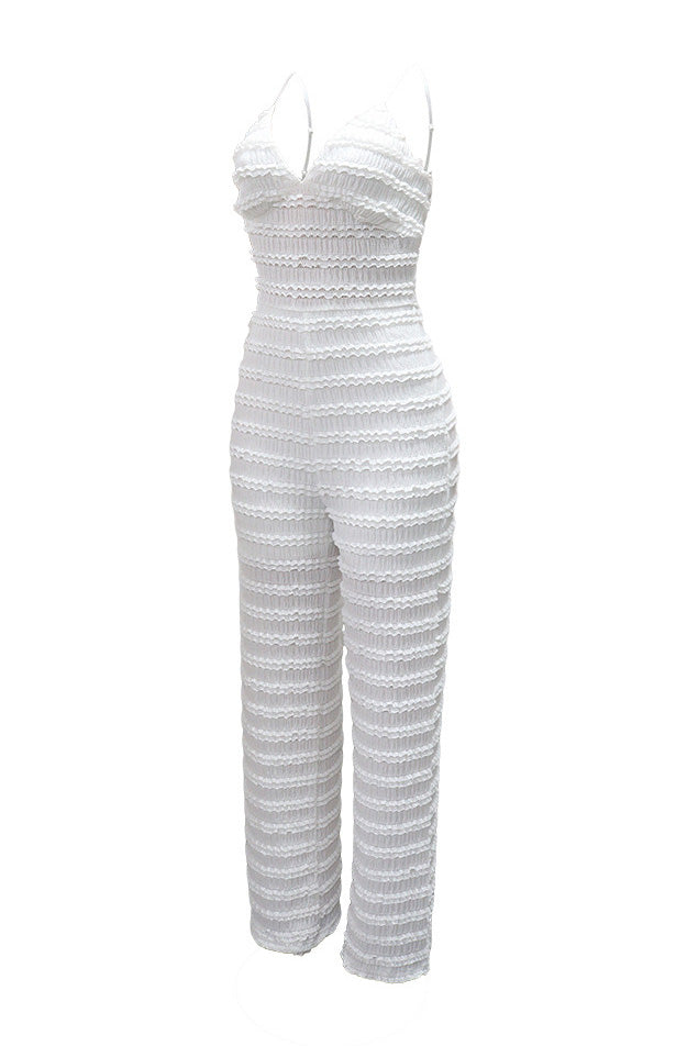 Sleeveless Wide Leg Spaghetti Strap Jumpsuit Lavish Daily