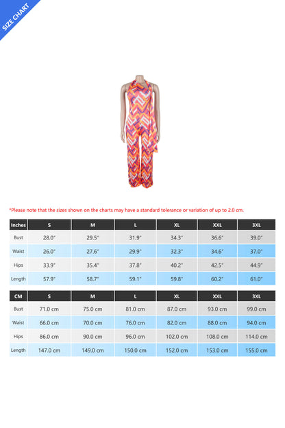 Elastic Slim-Fit Printed Wide-Leg Jumpsuit Lavish Daily