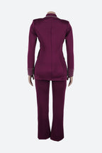 Long Sleeve Slim Fit Stretch Suit Set Lavish Daily