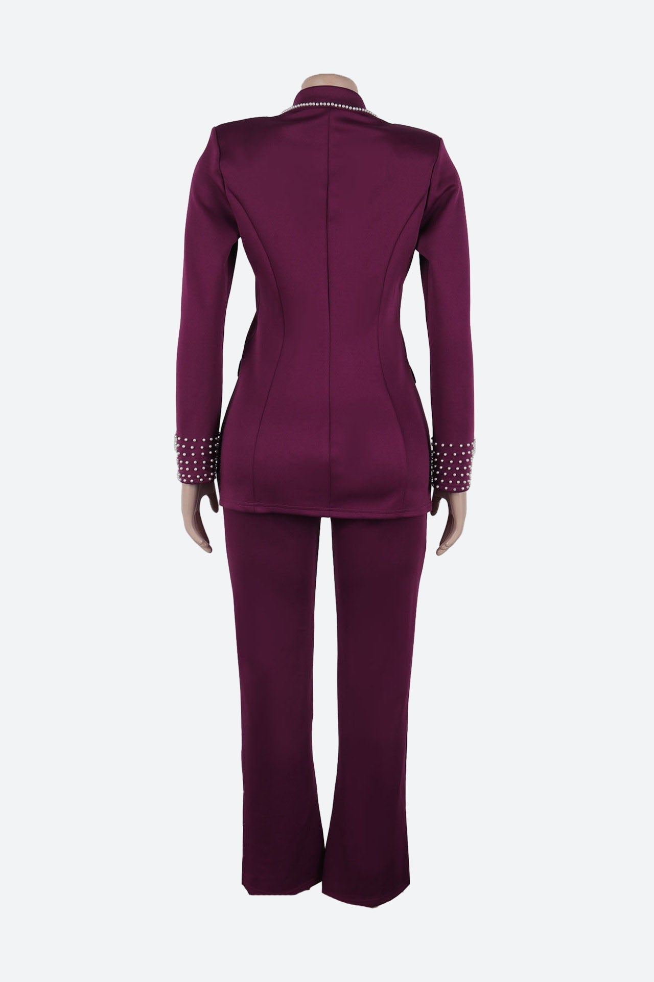 Long Sleeve Slim Fit Stretch Suit Set Lavish Daily