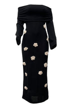 Off Shoulder Knit Maxi Dress Lavish Daily