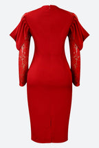 Elegant Lace Slim Fit Patchwork Sexy Dress Lavish Daily
