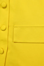 V-Neck Button Front Solid Color Midi Dress Lavish Daily