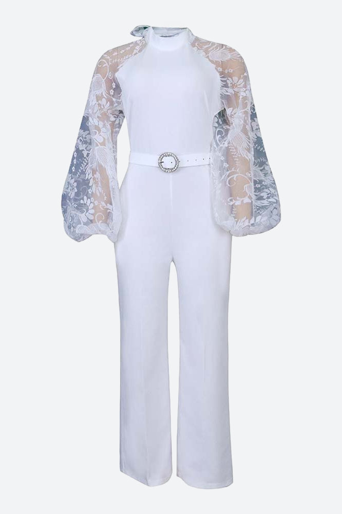 Long Sleeve Slim Fit Chic Straight Jumpsuit Lavish Daily