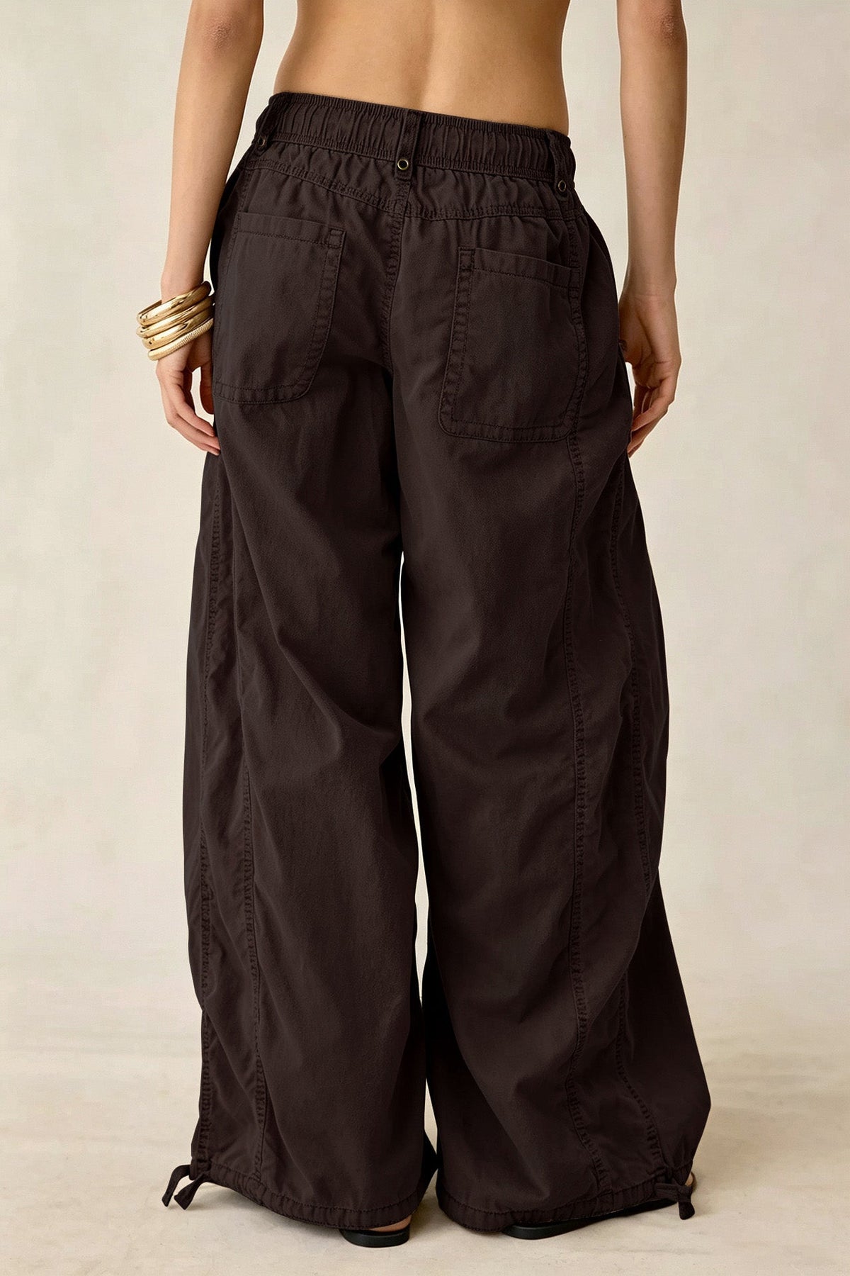 Wide Leg Drawstring Parachute Pant Lavish Daily