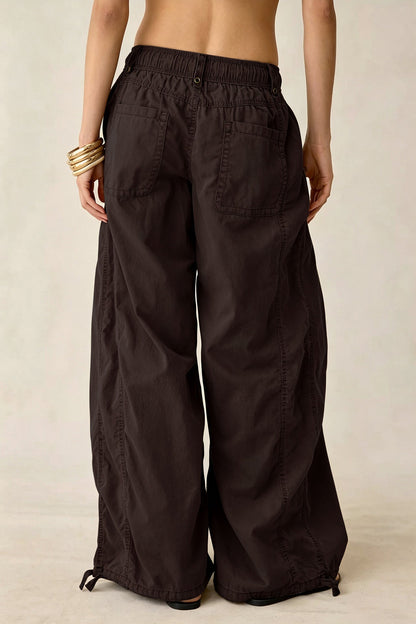 Wide Leg Drawstring Parachute Pant Lavish Daily