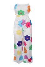 Strapless Printed Wide-Leg Jumpsuit Lavish Daily