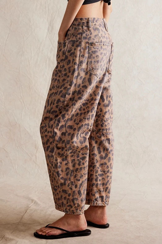 Mid Rise Barrel Jeans Lavish Daily