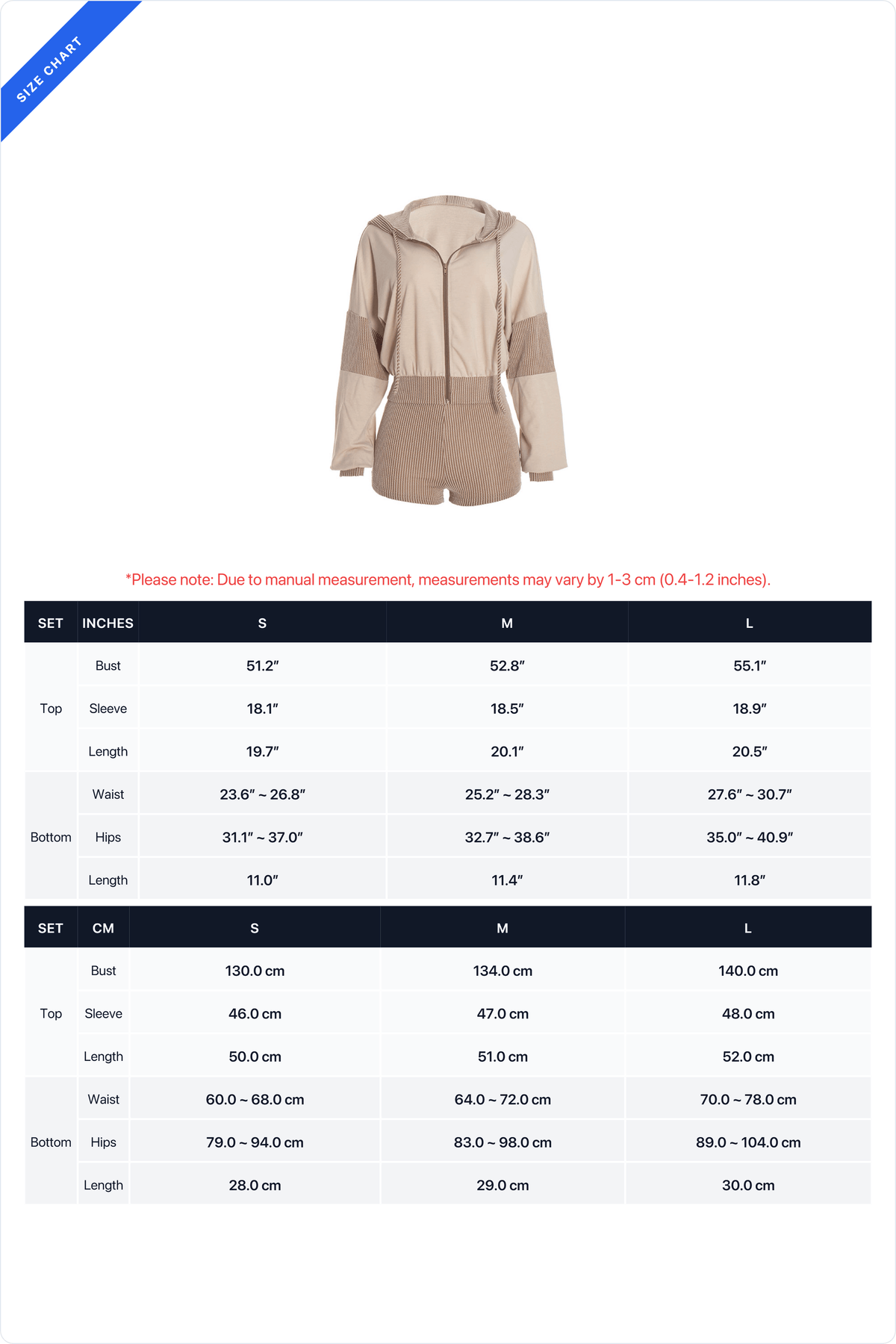 Contrast-Panel Zip Hoodie & Shorts Set Lavish Daily